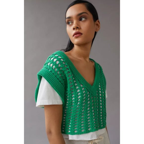 BDG | Tops | Urban Outfitters Bdg Leigh Cropped Sweater Vest Green Size Xs  | Poshmark